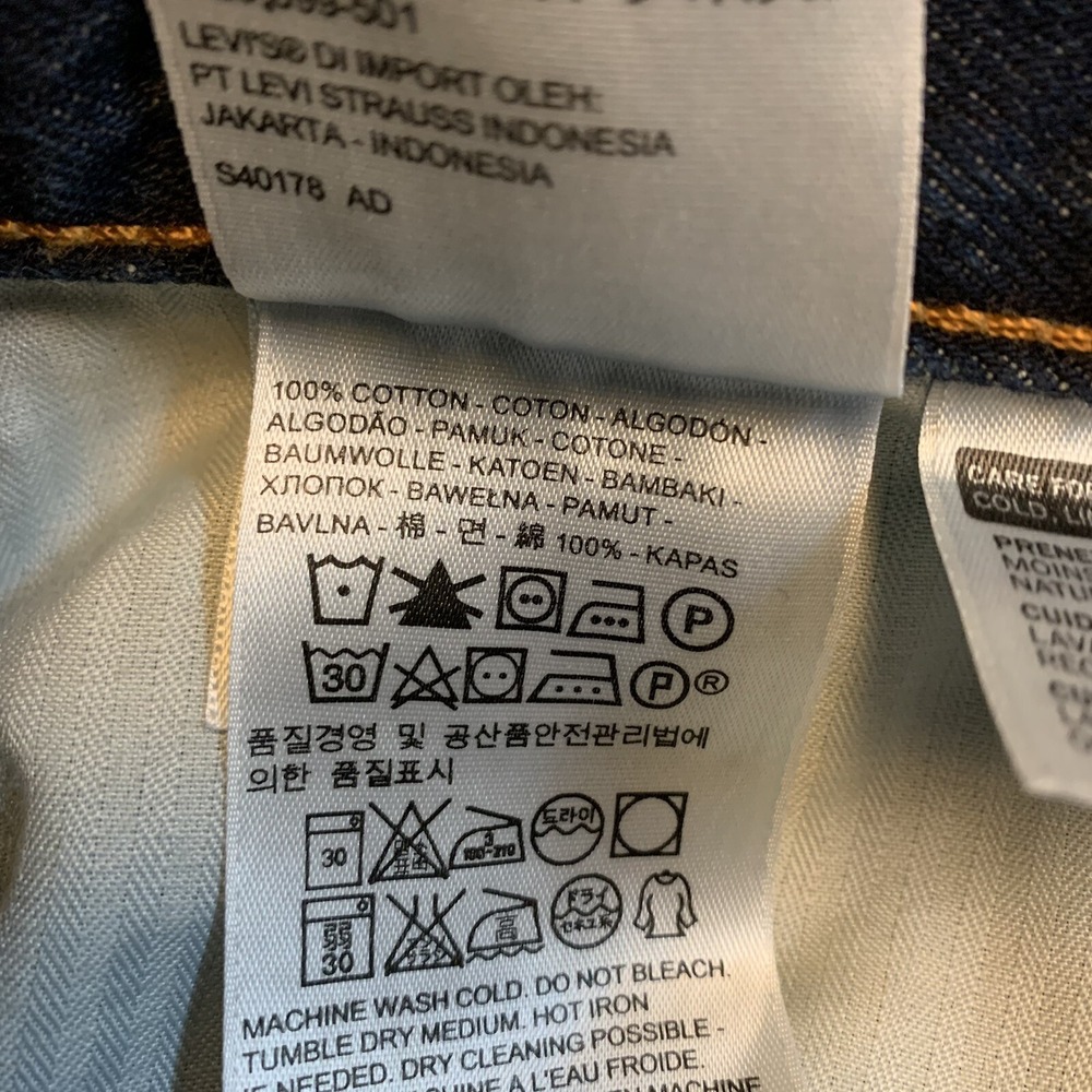 LEVI'S Women's 32 x 28 Straight Cut Cropped Frayed Hem Denim Jeans High Waist - Picture 8 of 11